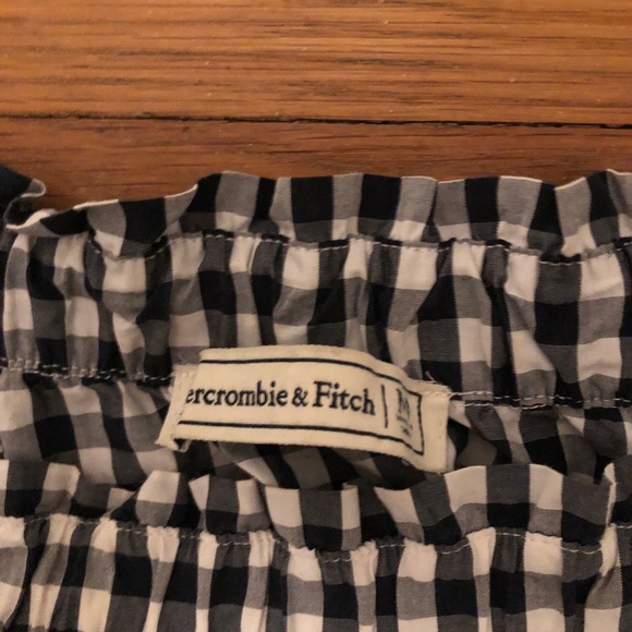 Blue gingham off the shoulder top - Picture 3 of 3